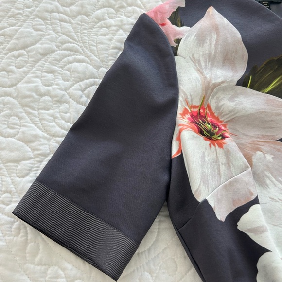 Ted Baker London Floral Dress Gray/Multi, US Size 8, Ted Baker Size 4 - Picture 8 of 11